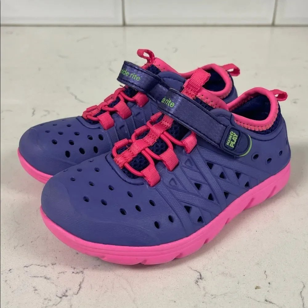 Stride Rite Girls Little Kid Made2play Phibian Sneaker Sandal Size 9 Purple Pink